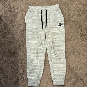 Nike Heather Gray Joggers with Black Accents